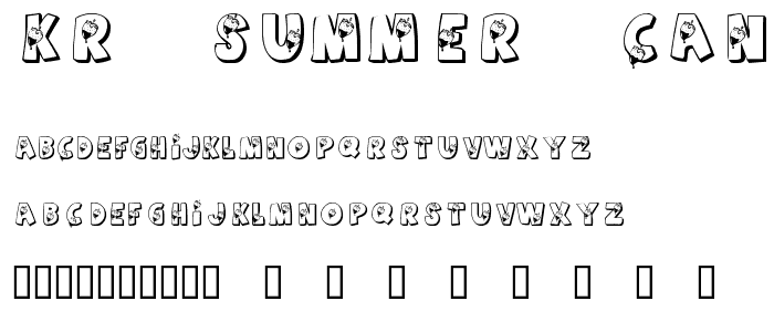 KR Summer Candy font